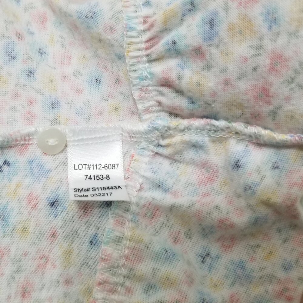 floral buttoning nightgown with lace - Picture 6 of 8